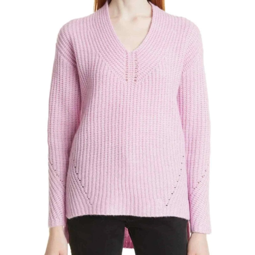 Ted Baker London lilac oversized high-low wool blend sweater